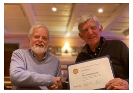 Kjetil Lian i Lier Øst Rotary Klubb ble nylig tildelt Paul Harris Fellow,